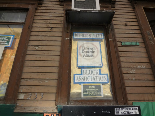 eminent domain duffield sign