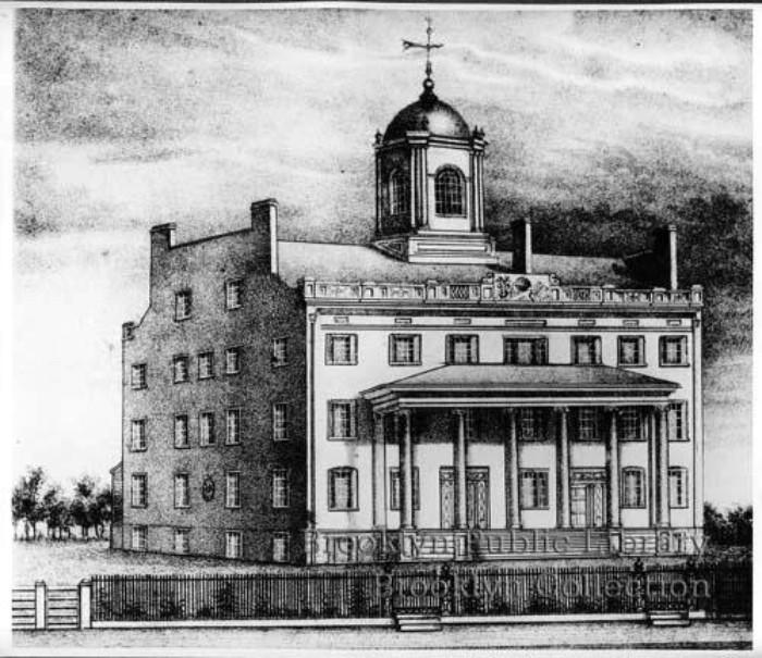 Brooklyn Collegiate Institute for Young Ladies, 1829. Source: Brooklyn Public Library