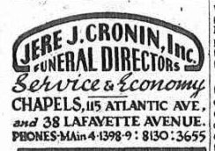 1939 Brooklyn Eagle Ad