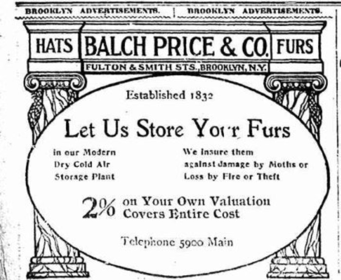 Ad from Brooklyn Eagle, 1910