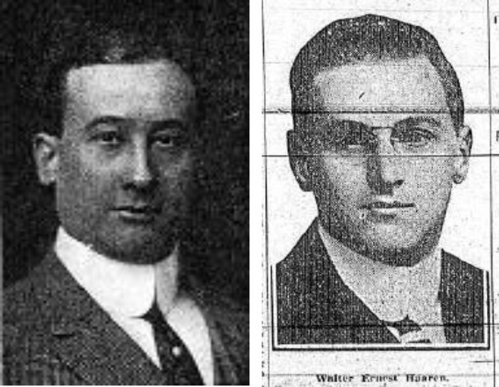 Dr. William Beckers, left and Ernest Haaren, right. Photographs: colorantshistory.org left, Brooklyn Eagle, right.