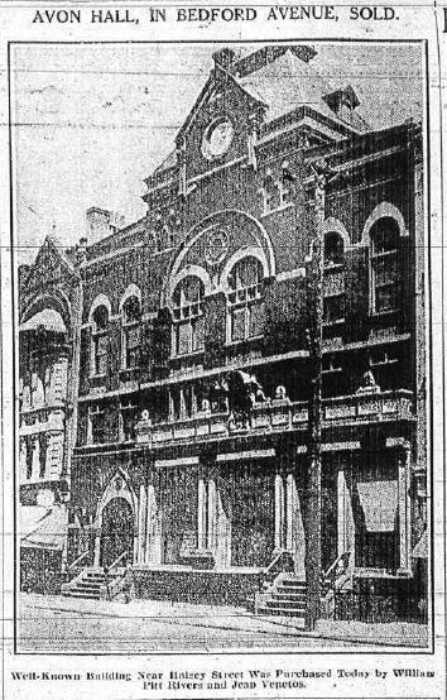 Avon Hall, 1914. Photograph: Brooklyn Eagle