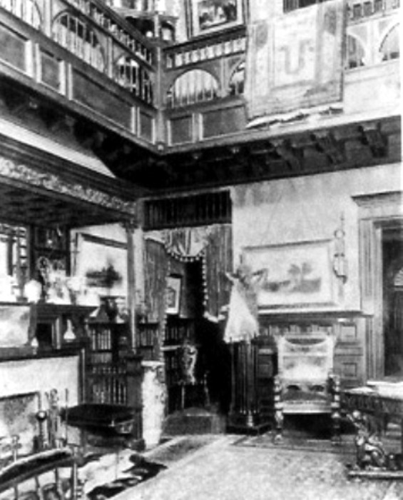 The only interior shot of Montrose Morris' house. Circa 1888. Photograph: Architectural Record