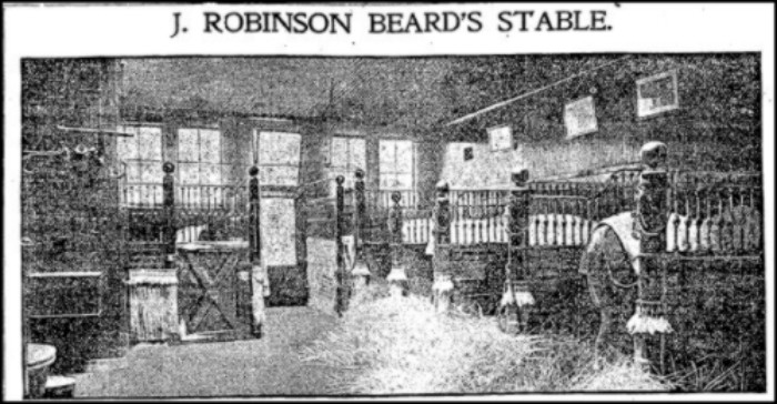 Photo: J. Robinson Beard stable in Park Slope. Brooklyn Eagle, 6.3.1900