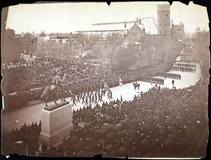 April 26, 1896 Dedication Parade at Grant Square. Photo: Museum of the City of New York