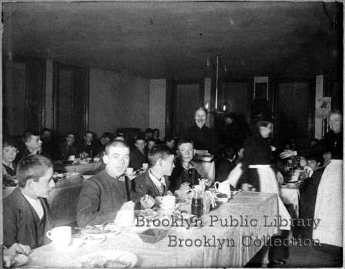 Newsboys at Thanksgiving, 1892, BPL