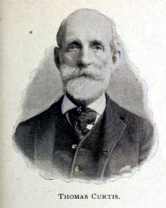 Thomas Curtis, manager of the Elephant Club. From a souvenir booklet for bowling tournament, 1895