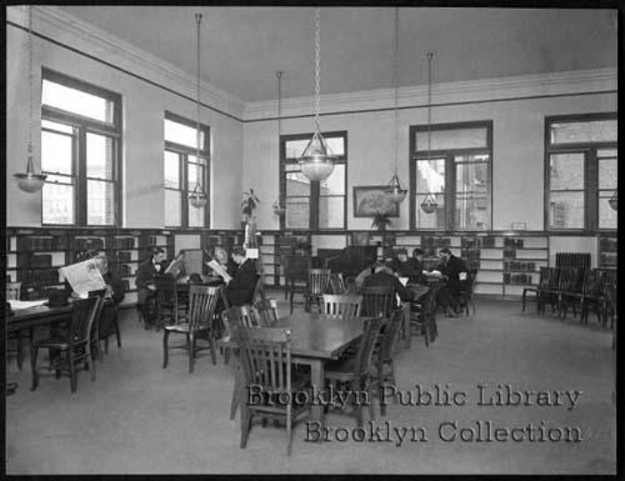 Reading Room in 1908. Photograph: Brooklyn Public Library