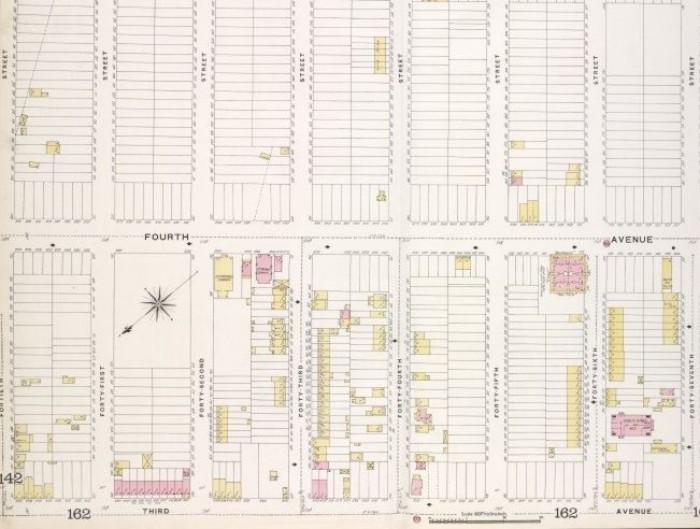 1888 map, showing surrounding blocks. NY Public Library
