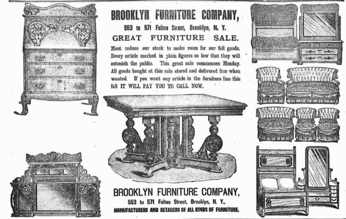 Ad in Brooklyn Eagle, 1882
