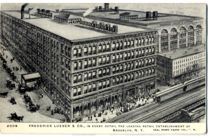 Frederick Loeser & Co. Fulton Street, Downtown Brooklyn. Early 20th Century Postcard