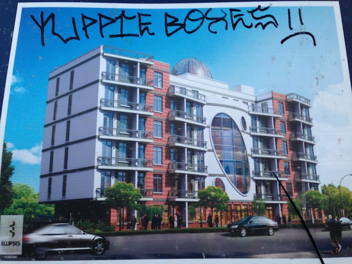 The old rendering of the building.