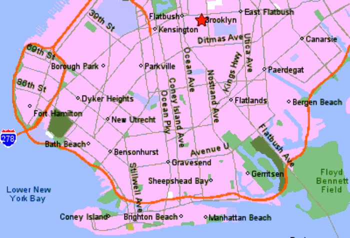 Southern Brooklyn map -- Brooklyn History