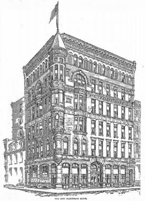 Clarendon Hotel as shown at opening. Brooklyn Eagle 1890