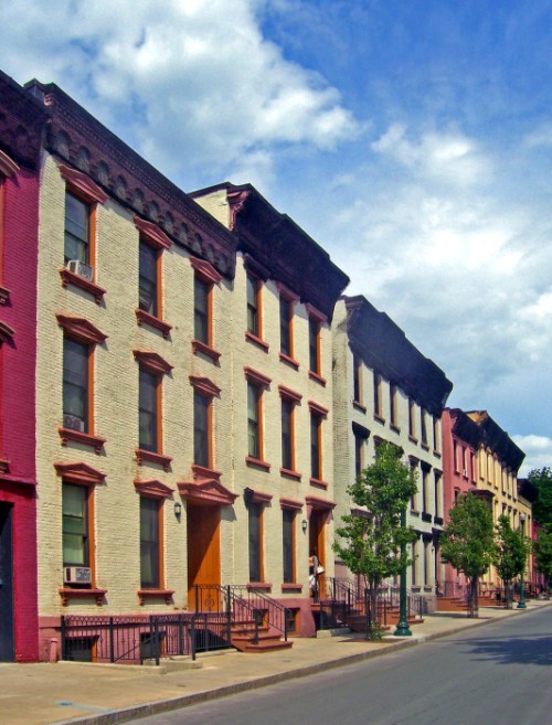 Troy's Grand Street, which has houses similar to the now demolished parts of 6th Avenue that made up the Line. Photo: Wikipedia