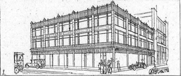 Sketch of new building, 1926 Brooklyn Eagle