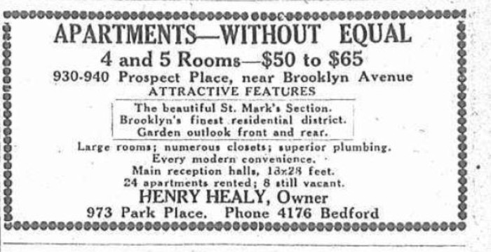1917 Brooklyn Eagle Ad
