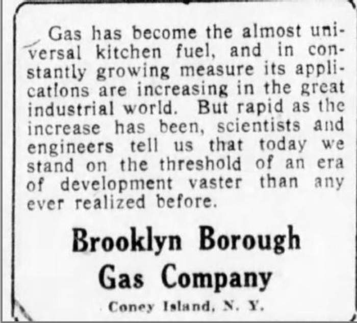 Ads placed in the Brooklyn Eagle, 1924