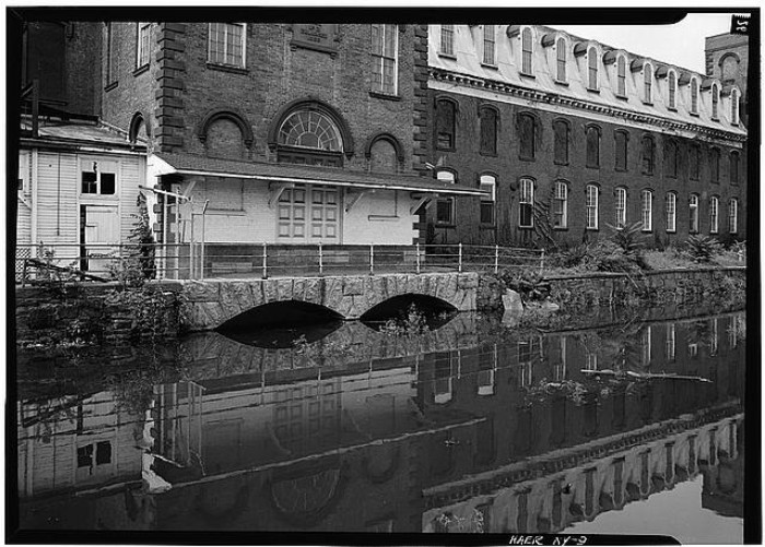 Canal intake system, Mill No. 2, Harmony Mills. Photo: 1969 HAER study, Library of Congress