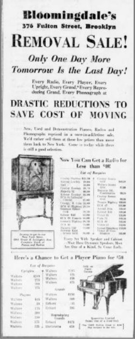 1930 Ad, Brooklyn Eagle