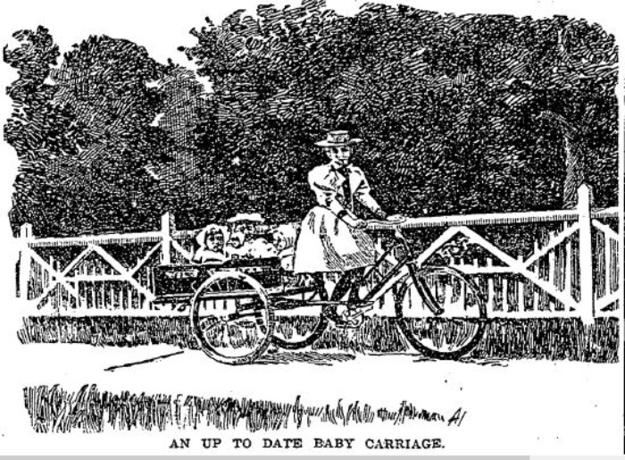 Baby carriage, Brooklyn Eagle cycling special section. April 1898