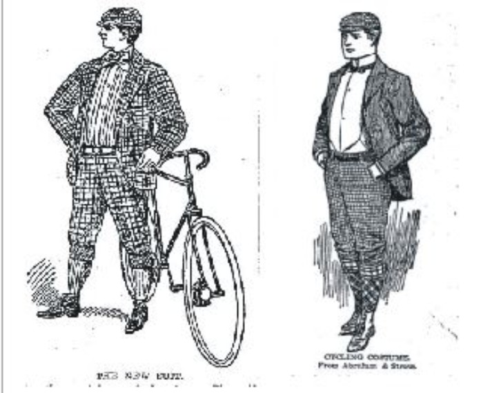 Men's cycling clothing, 1898 Brooklyn Eagle
