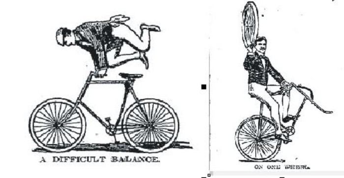 More riding tricks. 1898 Brooklyn Eagle