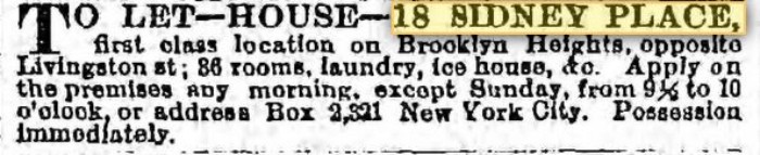 Brooklyn Eagle ad, 1877
