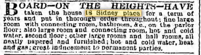 Brooklyn Eagle Ad 1882