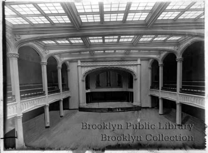 Auditorium. 1929 Photo: Brooklyn Public Library