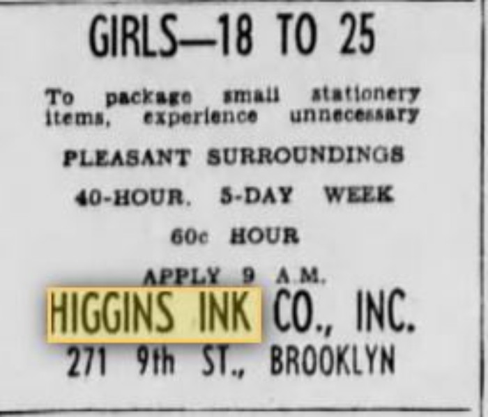 1947 Brooklyn Eagle Ad