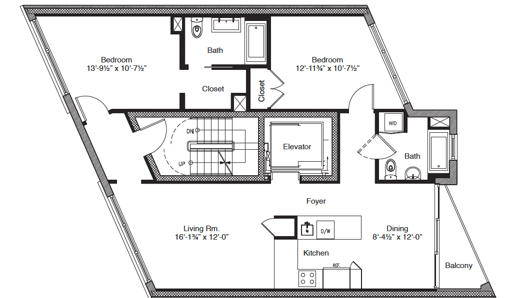 591 washington 2 bedroom floorplan