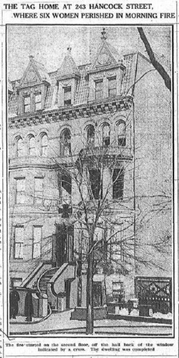 Tag fire, Brooklyn Eagle, 1916