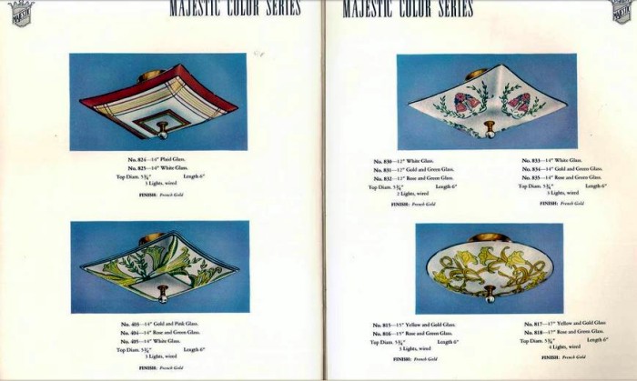 "Color" Series, 1950 Majestic Lighting Co. Catalog