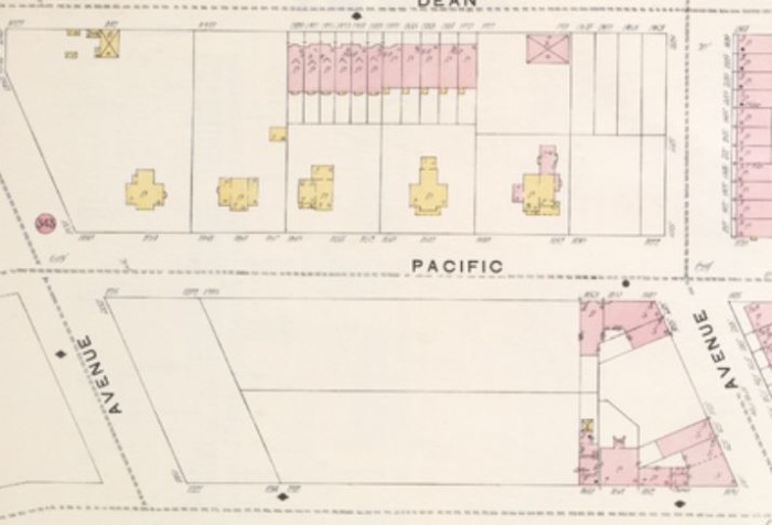 1888 map. Houses not yet built. New York Public Library