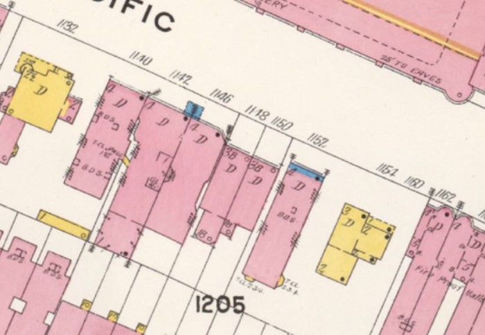 1904 map. Houses are about in the middle. New York Public Library