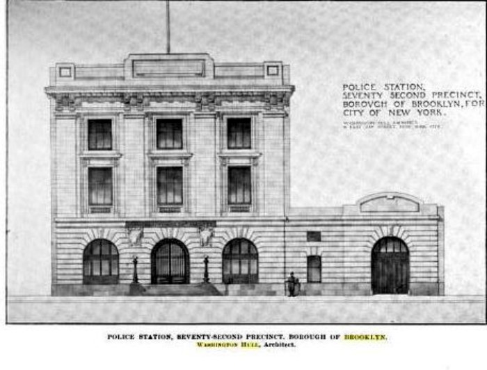 Hull's design for the new precinct house. American Institute of Architecture, Brooklyn Branch. 1902