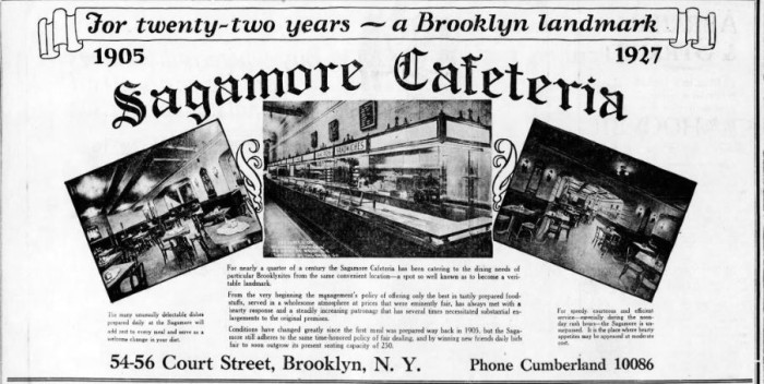1927 Ad. Brooklyn Eagle