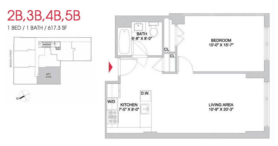 954 bergen street one bedroom layout