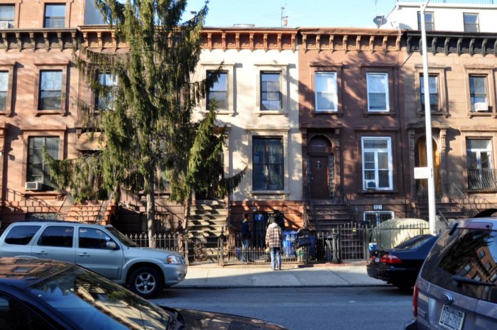 317-325 Jefferson Avenue. I lived in the house on the right, before the addition on top was added. Photo: Christopher Bride for Property Shark