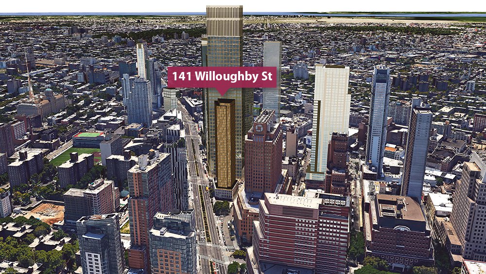 141 willoughby street aerial rendering