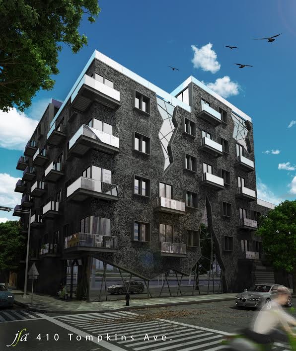 Rendering of 410 Tompkins by architect Charles Mallea