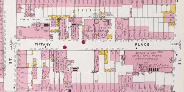 Tiffany Place, 1904 map, NYPL