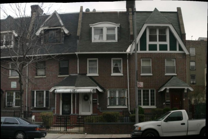 Shirley Chisholm's last Brooklyn house, at 1028 St. Johns Place, second from the right. Photo by Greg Snodgrass for PropertyShark