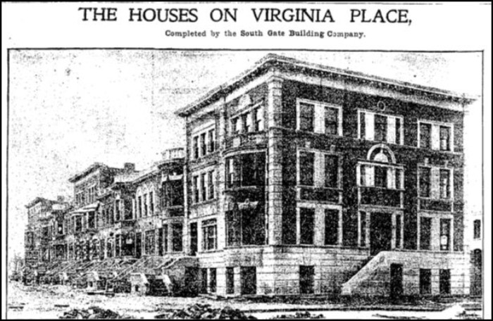 Virginia Place homes. Brooklyn Eagle, 1902
