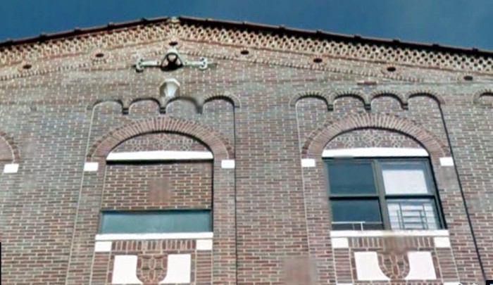 Runbogenstil (blind arches) detail on upper facade. Photo: Google Maps