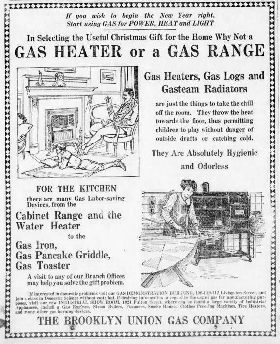 Brooklyn Union Gas Ad. 1913. Brooklyn Eagle