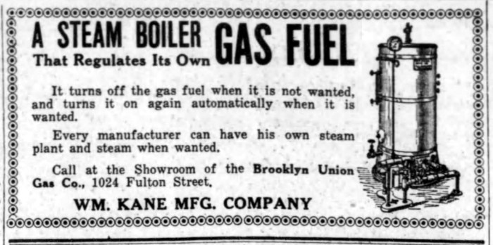 1915 Brooklyn Union Gas Ad in Brooklyn Eagle