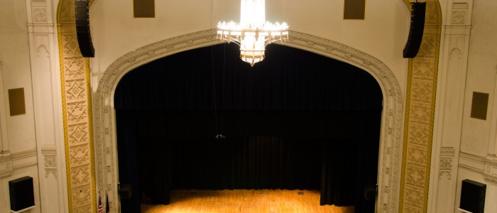 Auditorium stage. Photo: Criterion Acoustics