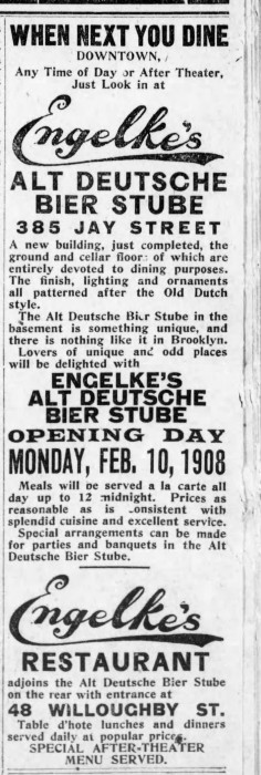 1908 Ad. Brooklyn Eagle